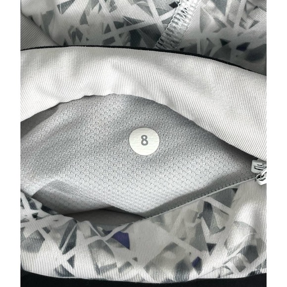 Lululemon Speed Tight II Unbreakable White Black Leggings Size 8 Gym Workout - Picture 11 of 12